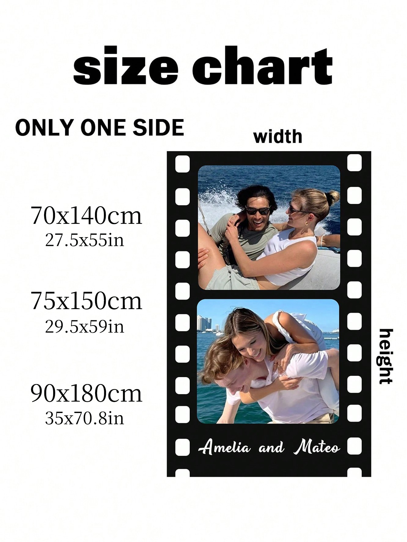 Custom Photo Filmstrip Style Beach Towel